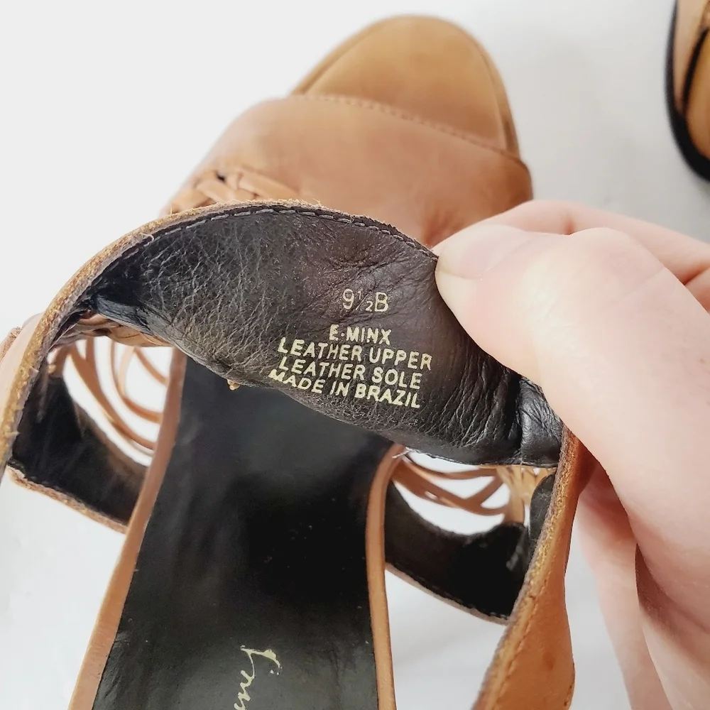 Elizabeth and James Tan Cutout Heels - Picture 11 of 11